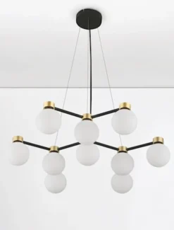 Lampa wisząca Devorie x10 czarno-złota