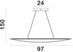 Lampa wisząca Domelines LED złota