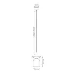 Lampa wisząca Ego czarny/mokka