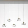 Lampa wisząca Elanke x5 złota