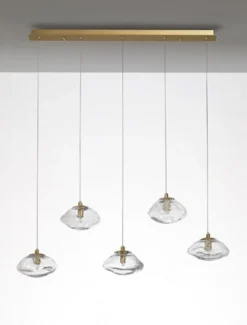 Lampa wisząca Elanke x5 złota
