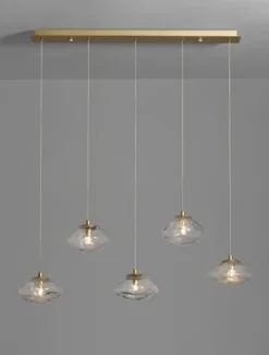 Lampa wisząca Elanke x5 złota