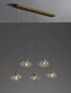 Lampa wisząca Elanke x5 złota