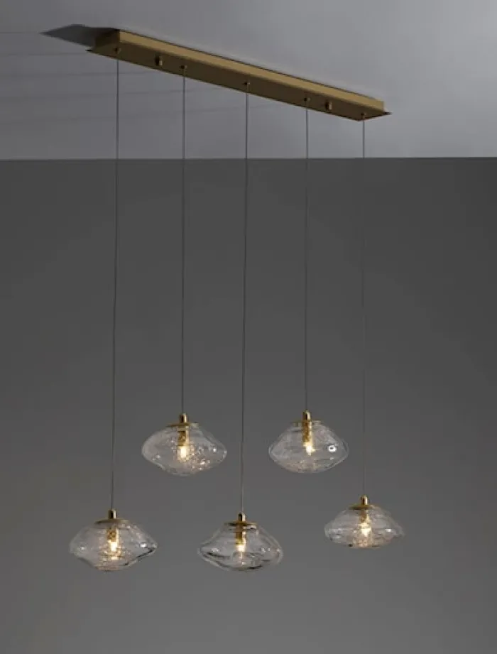 Lampa wisząca Elanke x5 złota