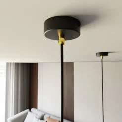 Lampa wisząca Elit czarna/złota x1