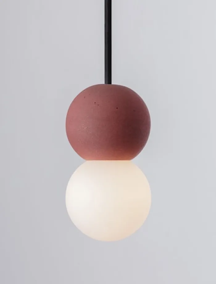 Lampa wisząca Enniess x2 czerwona