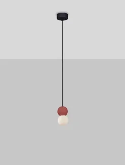 Lampa wisząca Enniess x2 czerwona