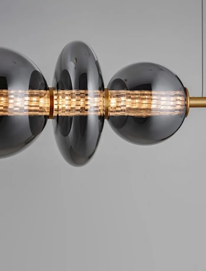 Lampa wisząca Evences III LED czarno-złota