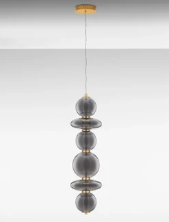 Lampa wisząca Evences II LED czarno-złota