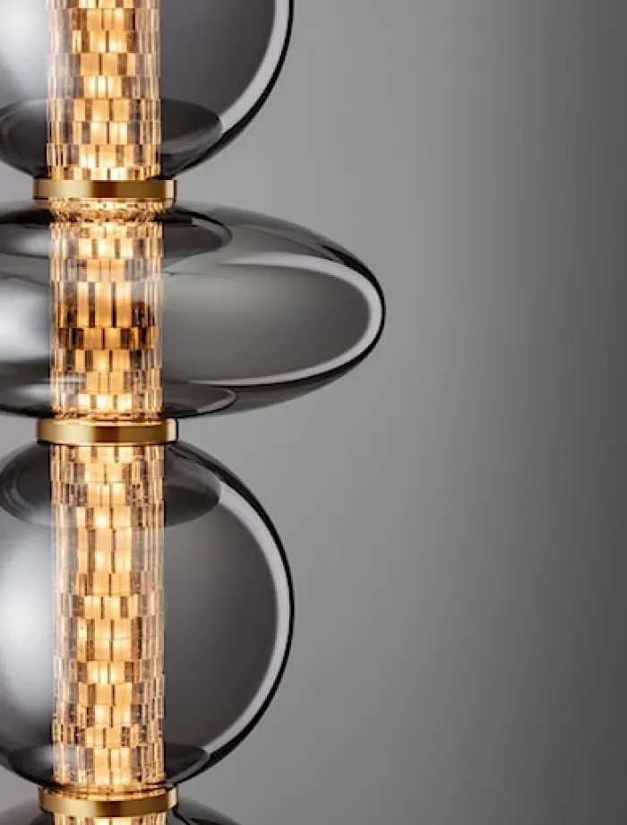 Lampa wisząca Evences II LED czarno-złota