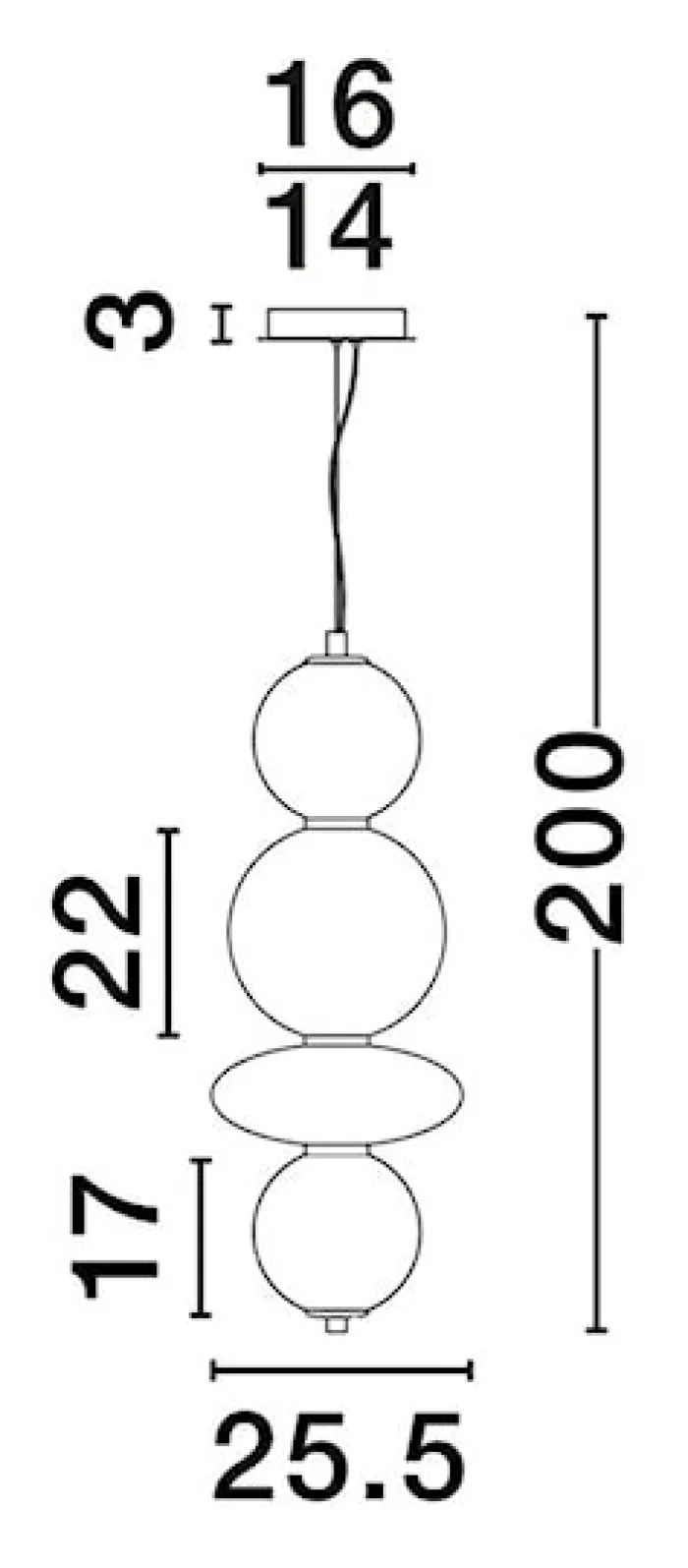 Lampa wisząca Evences I LED czarno-złota