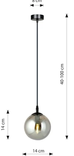 Lampa wisząca Fregene grafitowa
