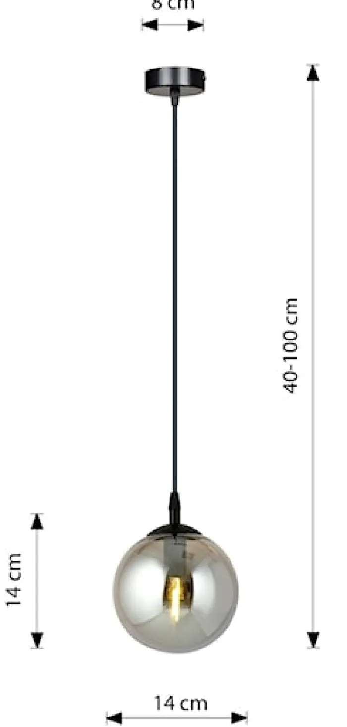 Lampa wisząca Fregene grafitowa