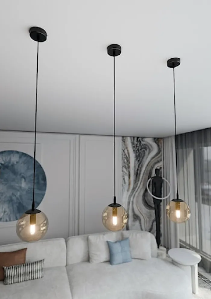 Lampa wisząca Fregene miodowa