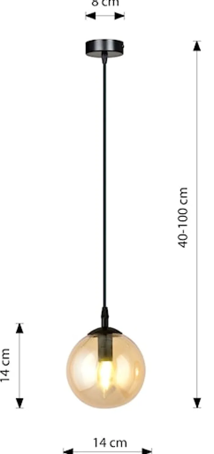 Lampa wisząca Fregene miodowa