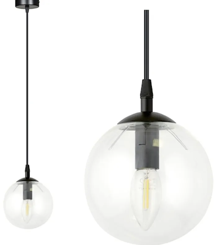 Lampa wisząca Fregene transparentna