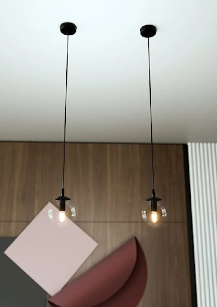 Lampa wisząca Fregene transparentna