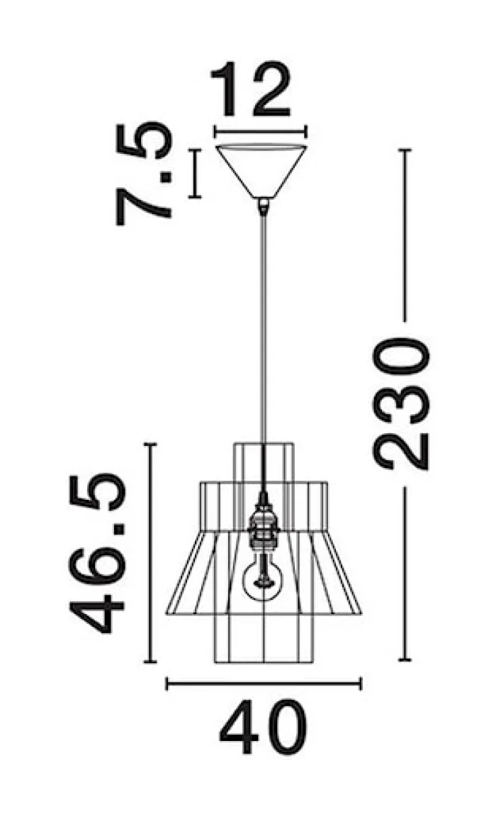 Lampa wisząca Giazze brązowa