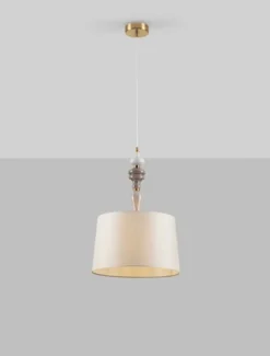 Lampa wisząca Grappine złoto-beżowa