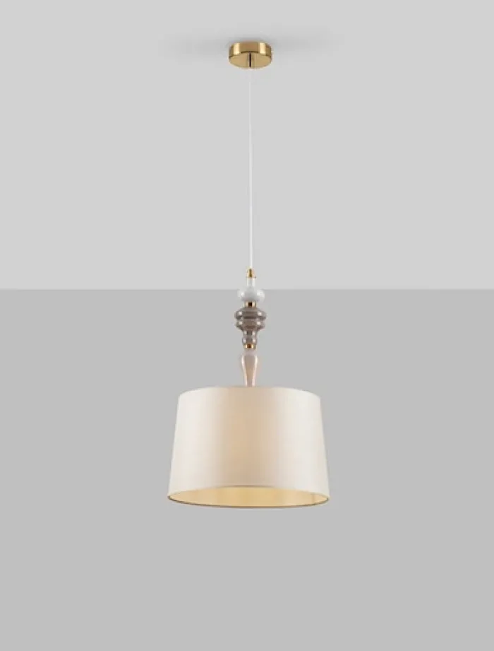 Lampa wisząca Grappine złoto-beżowa