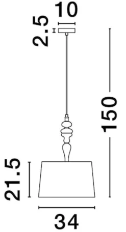 Lampa wisząca Grappine złoto-beżowa