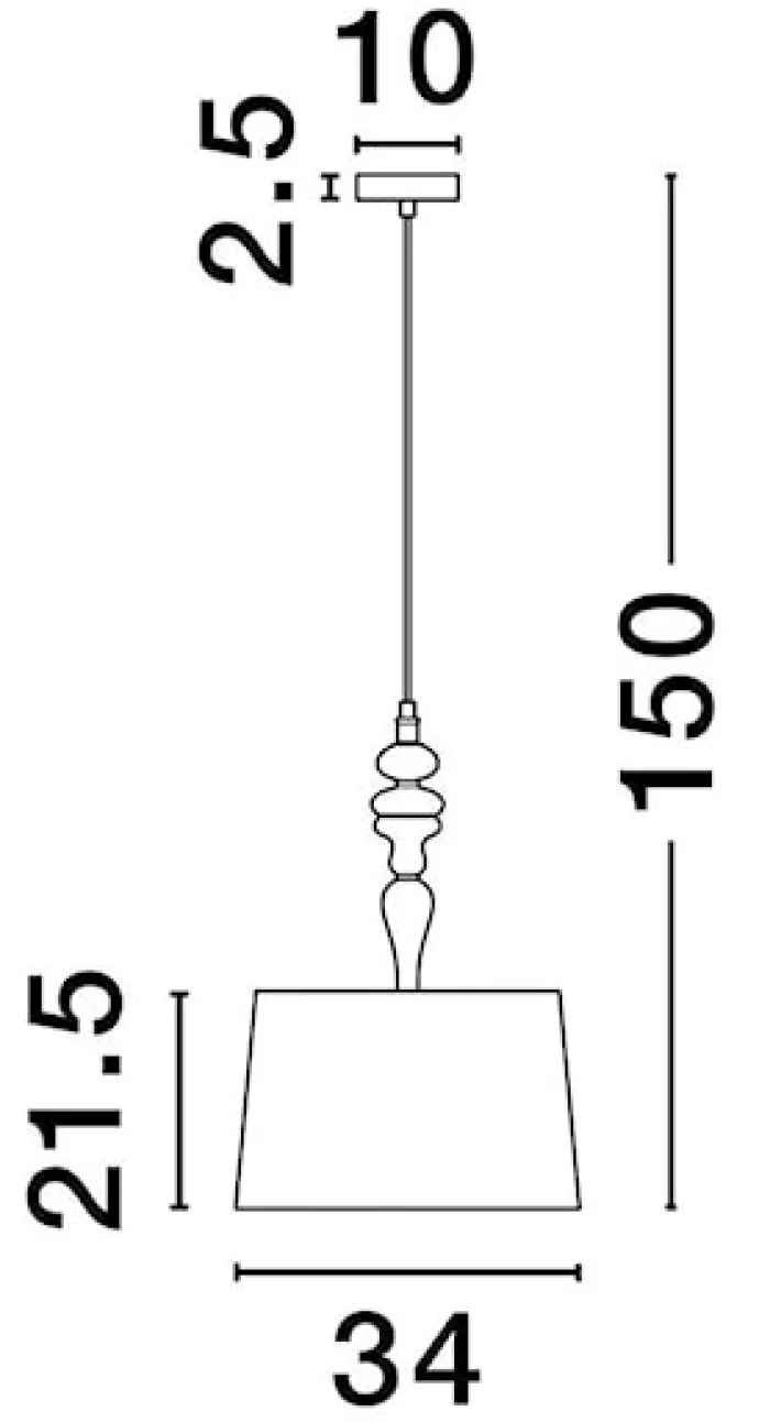 Lampa wisząca Grappine złoto-beżowa