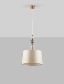 Lampa wisząca Grappine złoto-beżowa