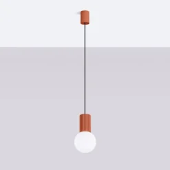 Lampa wisząca Halo 1 ochra czerwona