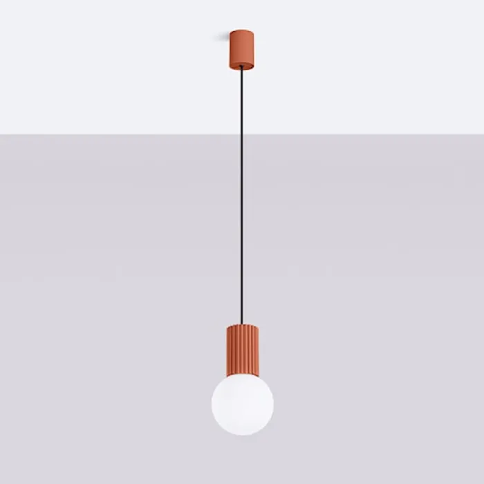 Lampa wisząca Halo 1 ochra czerwona