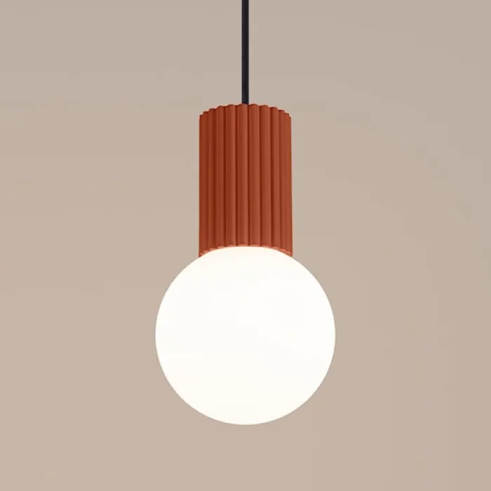 Lampa wisząca Halo 1 ochra czerwona