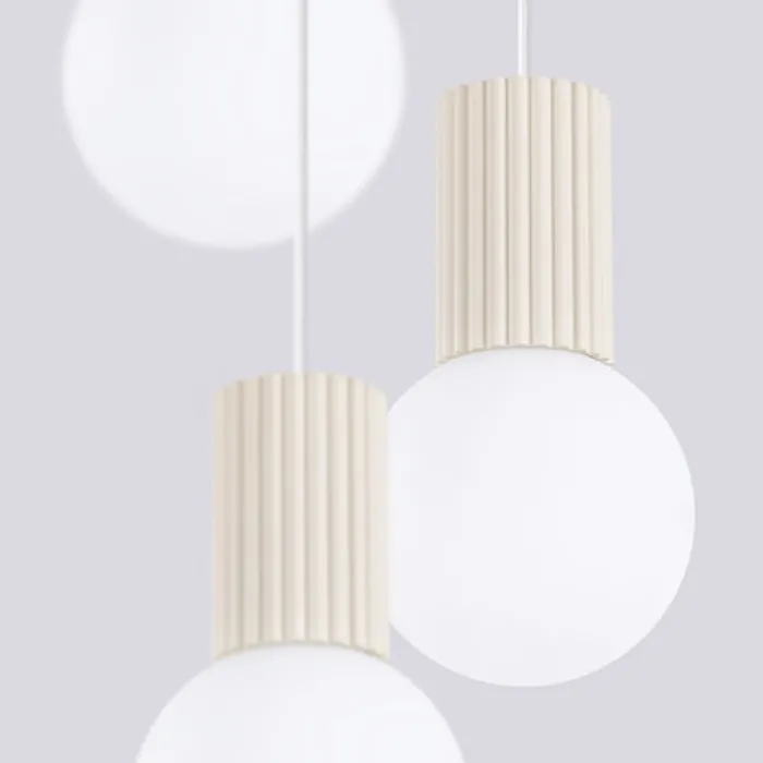 Lampa wisząca Halo 3P beżowa