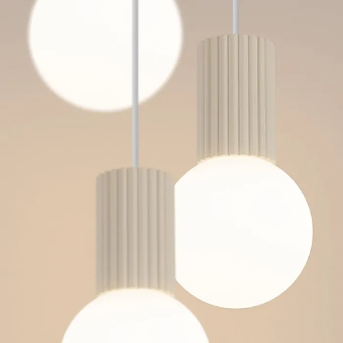 Lampa wisząca Halo 3P beżowa