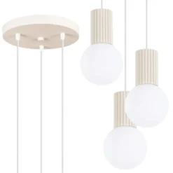 Lampa wisząca Halo 3P beżowa