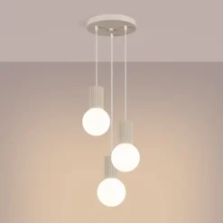 Lampa wisząca Halo 3P beżowa
