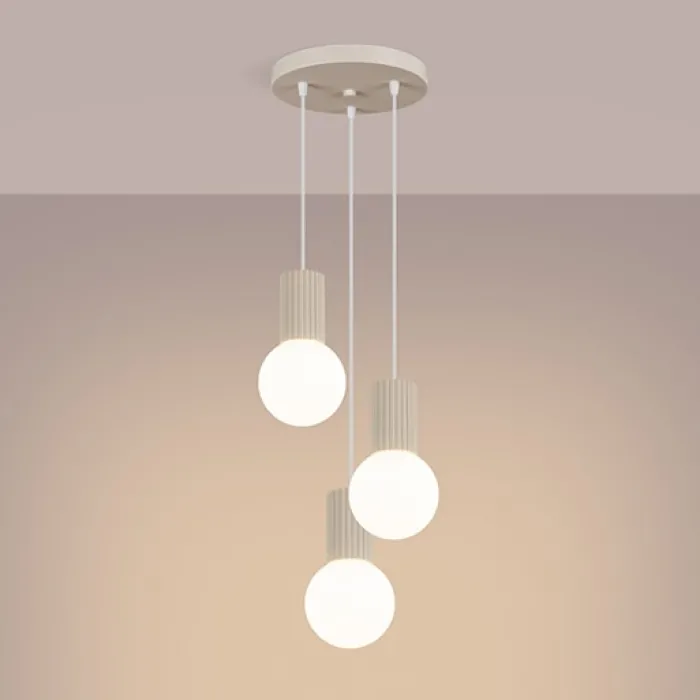 Lampa wisząca Halo 3P beżowa