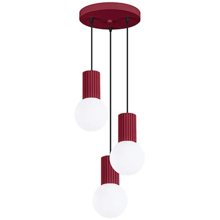 Lampa wisząca Halo 3P burgund