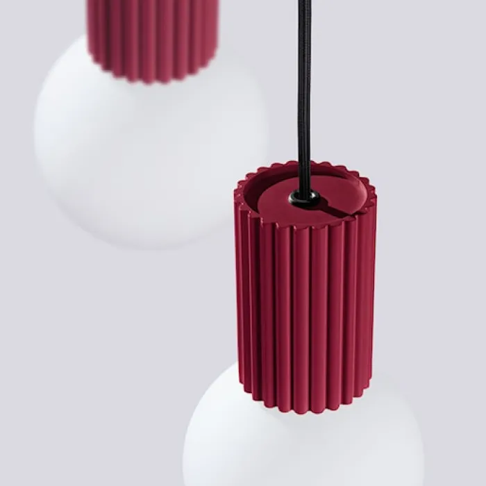Lampa wisząca Halo 3P burgund
