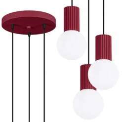 Lampa wisząca Halo 3P burgund
