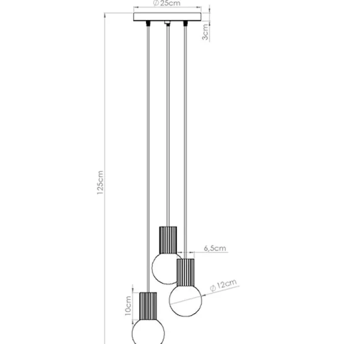 Lampa wisząca Halo 3P burgund