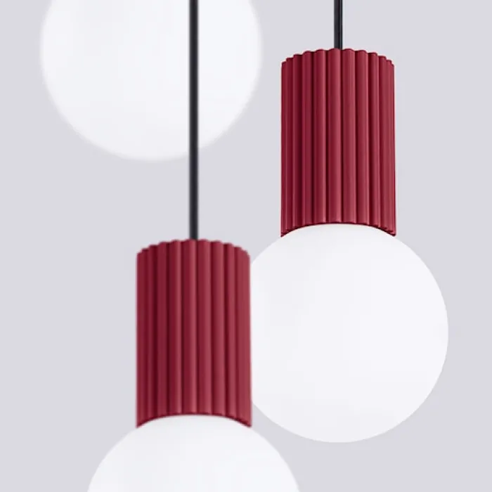 Lampa wisząca Halo 3P burgund