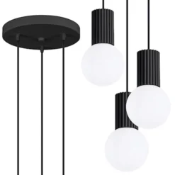 Lampa wisząca Halo 3P czarna