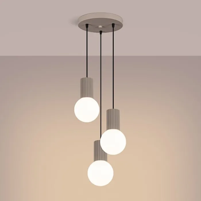 Lampa wisząca Halo 3P taupe