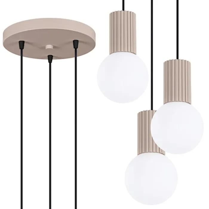 Lampa wisząca Halo 3P taupe