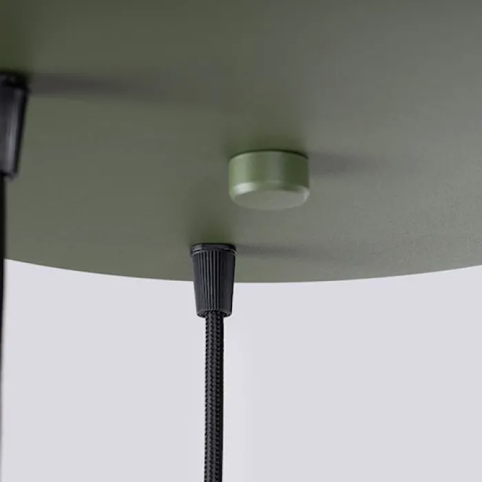 Lampa wisząca Halo 3P zielona oliwka