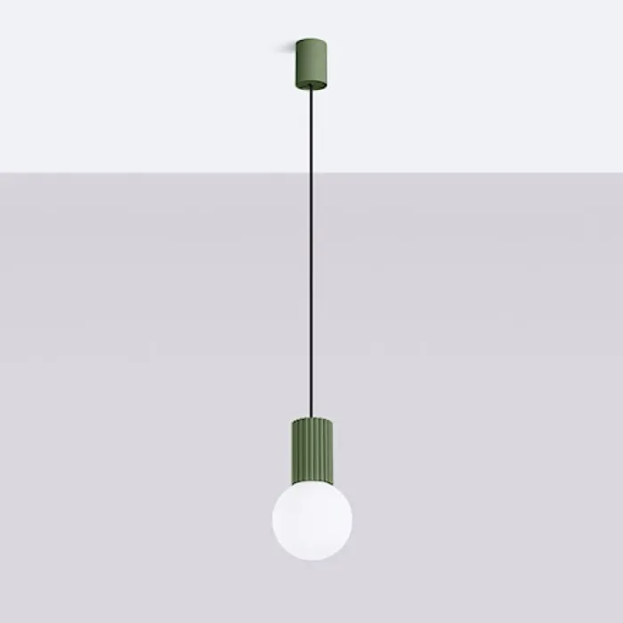 Lampa wisząca Halo 1 zielona oliwka