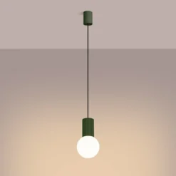 Lampa wisząca Halo 1 zielona oliwka
