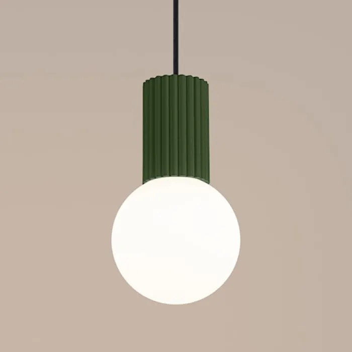 Lampa wisząca Halo 1 zielona oliwka