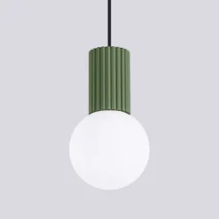 Lampa wisząca Halo 1 zielona oliwka