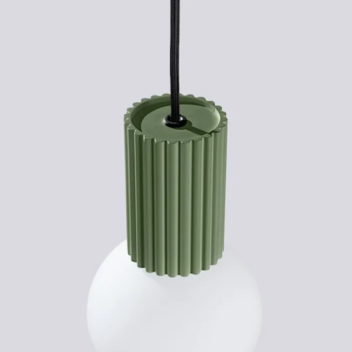 Lampa wisząca Halo 1 zielona oliwka
