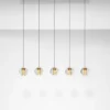 Lampa wisząca Holitt LED x5 złota